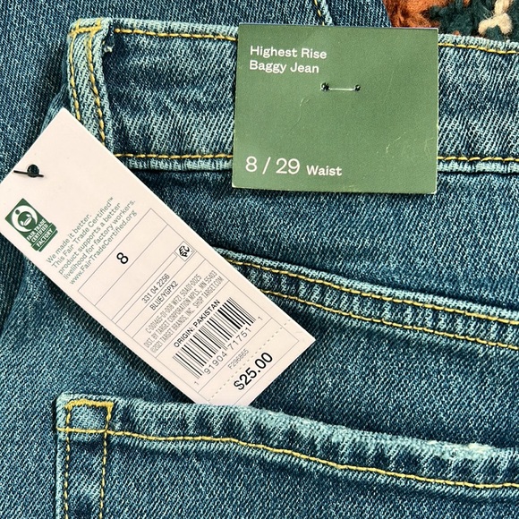 Wild Fable Highest Rise Baggy Jean 8/29 NWT - Picture 4 of 8